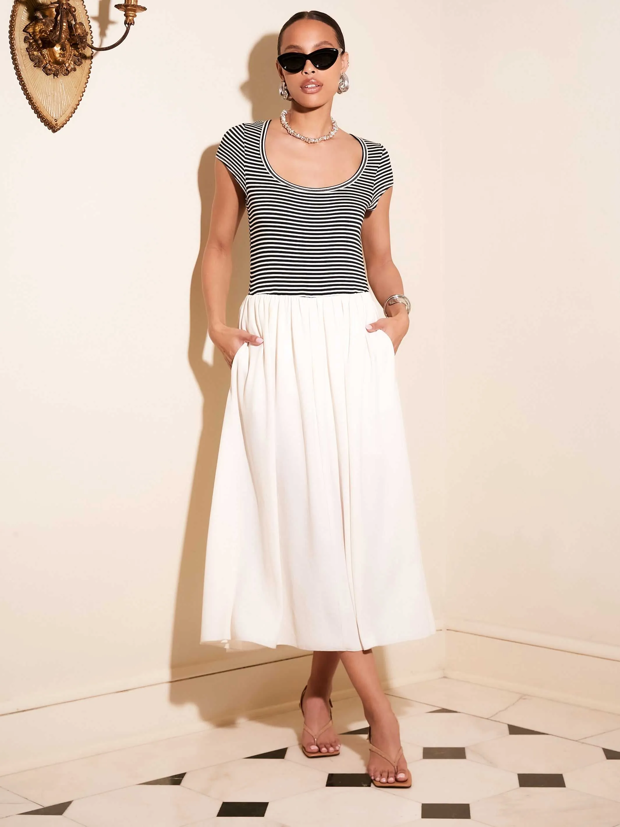 Contrast Hem Sylvie Dress OdorControlTreatment