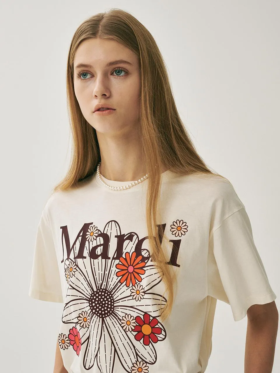 TSHIRT FLOWERMARDI BLOSSOM_CREAM BURGUNDY Casual Must-Have Comfy Pieces
