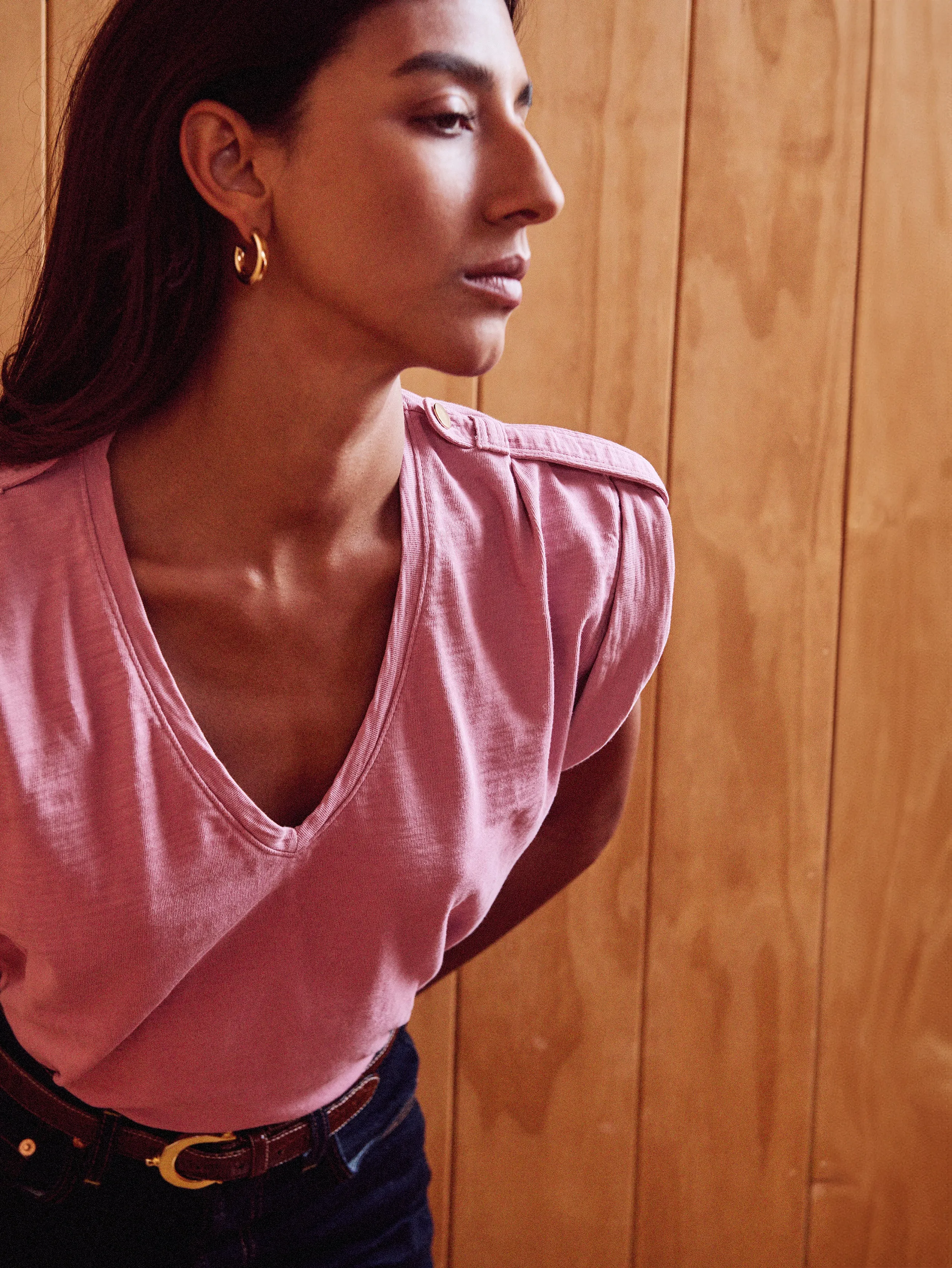 Stylish and Easygoing Travel Friendly Cooper V-Neck Tank