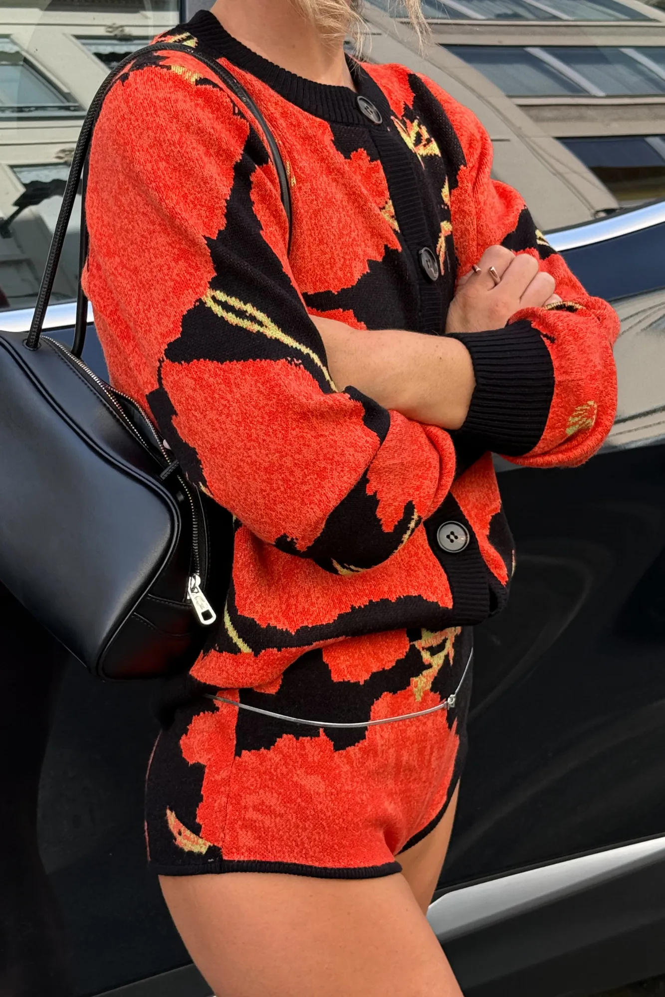 Stylish Choice Black Poppy Cardigan