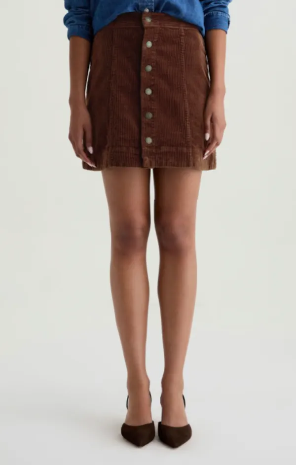 Lightwear Look Slip Resistant Waistband Evie Corduroy Skirt