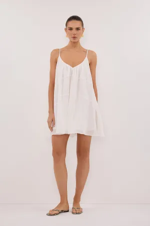 KAHN WHITE RAMIE MINI DRESS Smart and Chic
