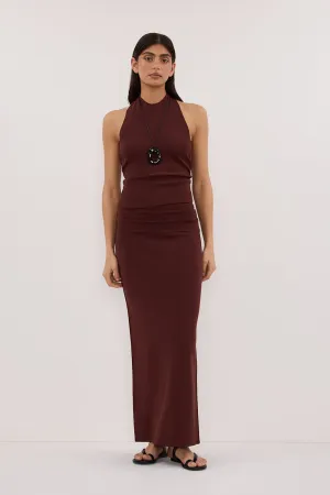 Circular Knit Technique SOL CINNAMON SCARF HALTER KNIT TOP