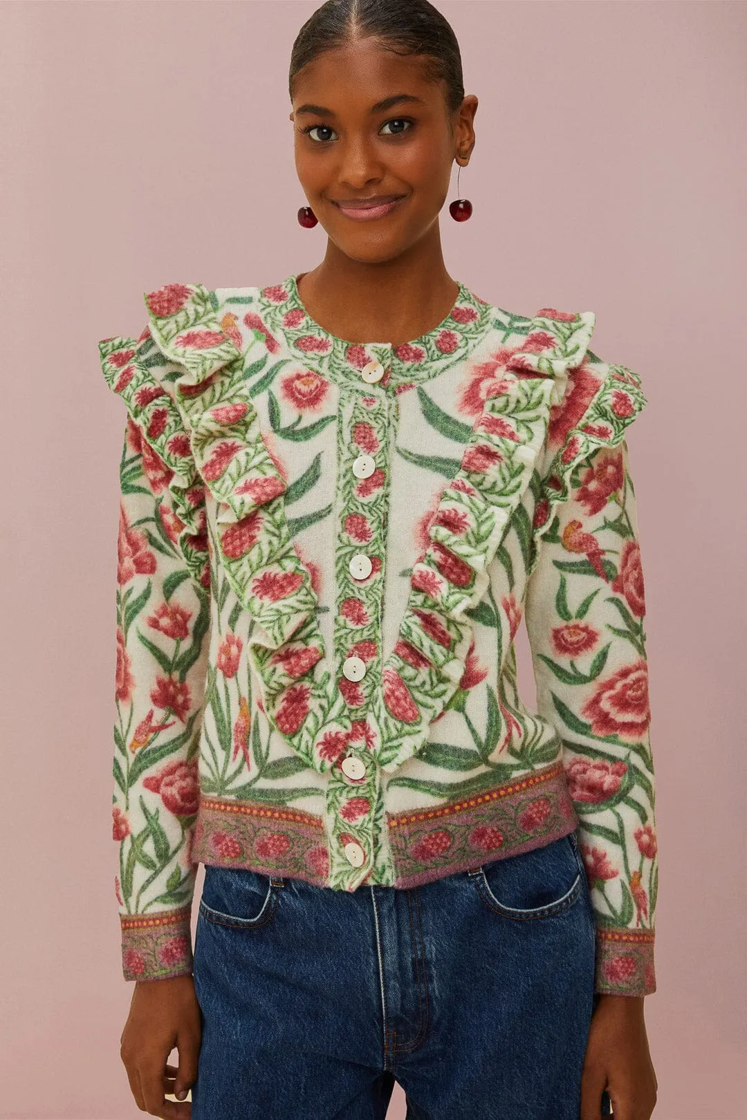 Cream Ainika Delicate Knit Cardigan Chill Vibe