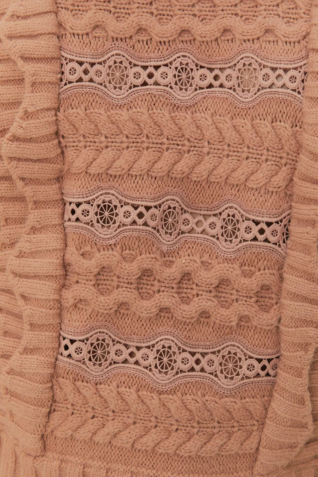 Adjustable Cuff Ultra Soft Cream Wavy Ruffle Sweater