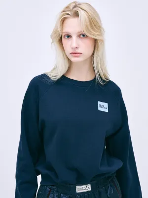 product mid range value CROPPED SWEATSHIRT SQUARE LOGO_NAVY