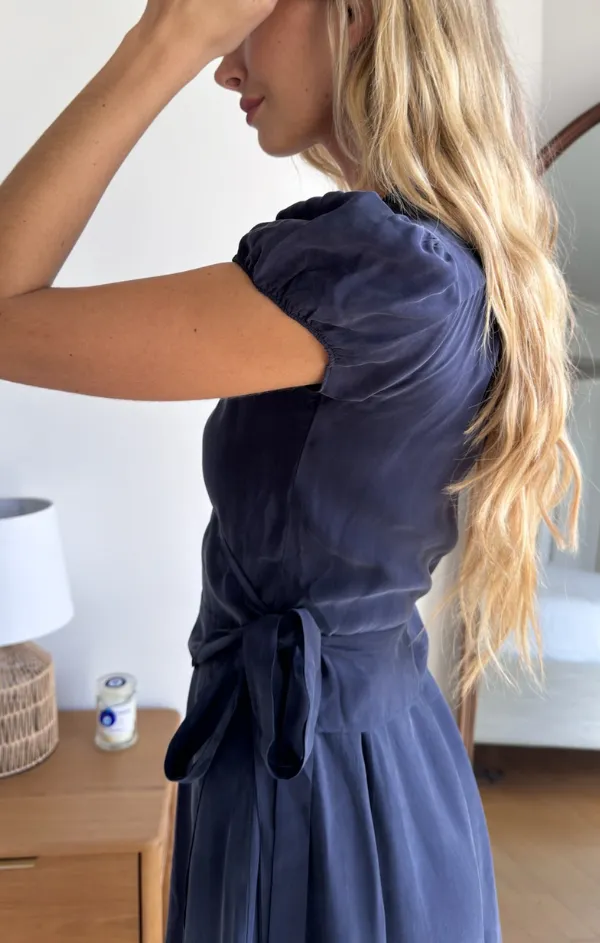 sweet moment Cupro 2 in 1 Wrap Dress