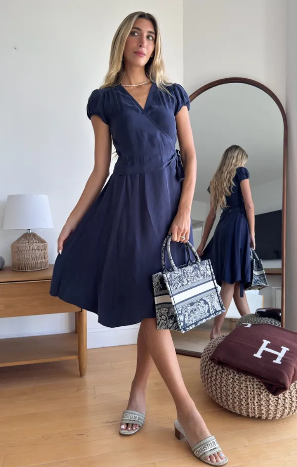 Quick Fit Cupro 2 in 1 Wrap Dress