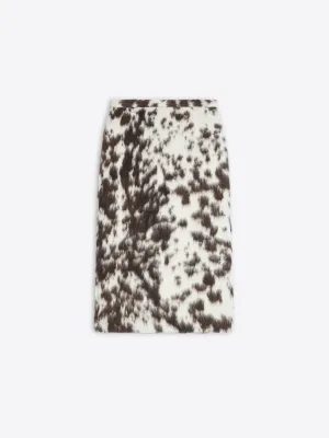Airy Look Cowhide print skirt