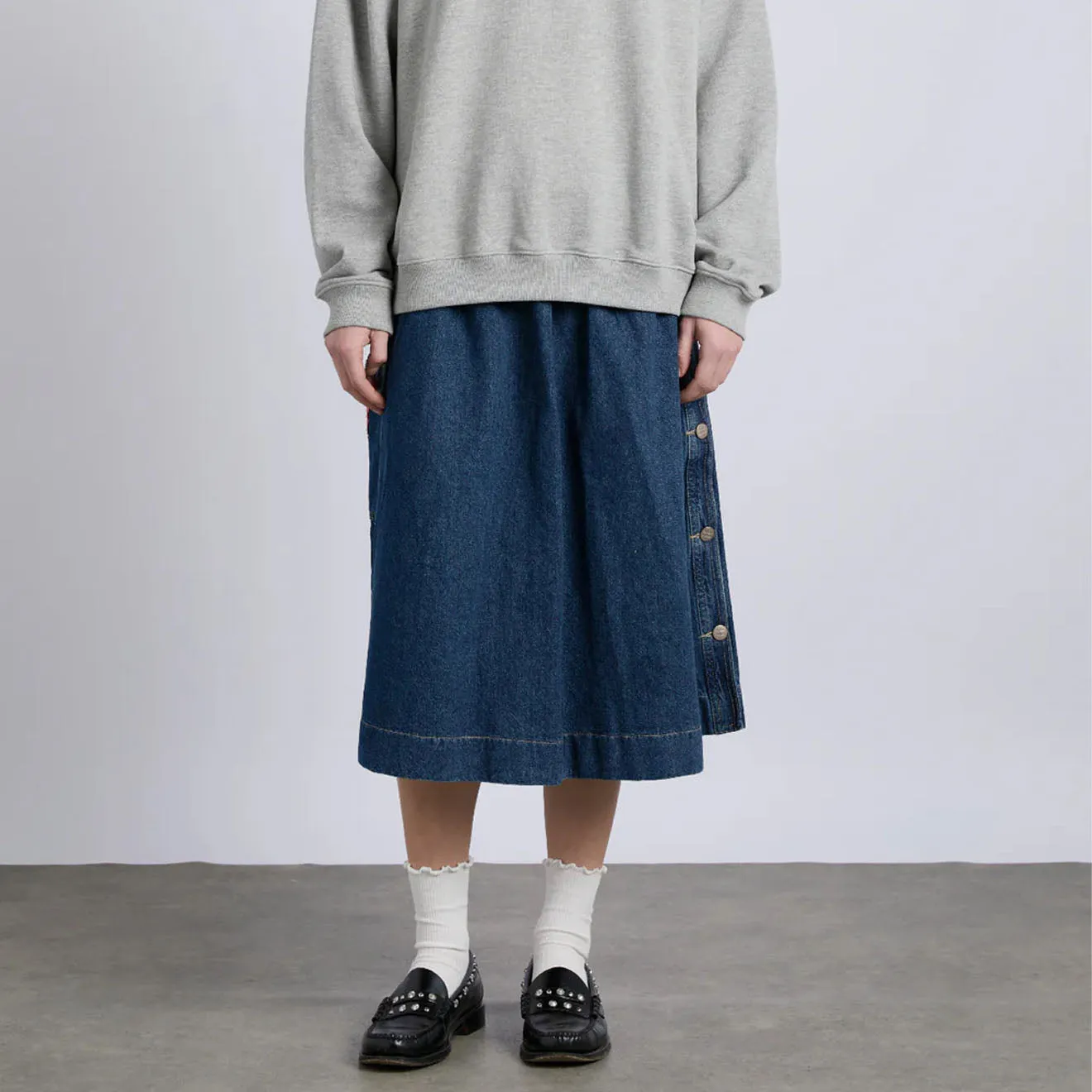 Chill Feel Creative Layering Damson Madder Hollis Midi Skirt Dallas Wash