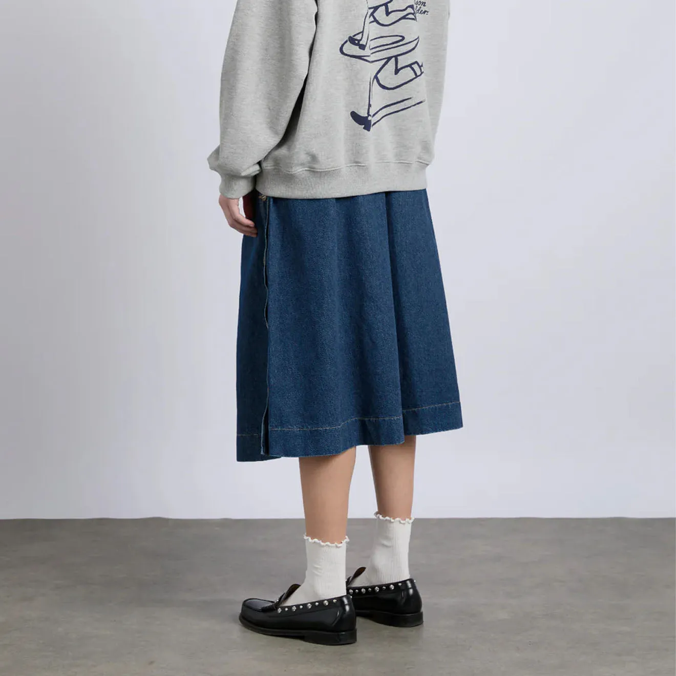 Damson Madder Hollis Midi Skirt Dallas Wash Breathable Material Curvy Fit