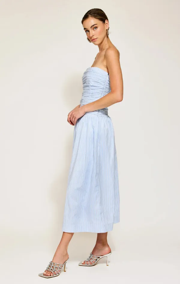 Darra Midi Dress Printed-Lining Flexible Waist