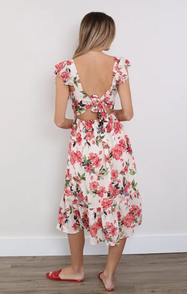 Floral Santorini Dress Sleek Vibe