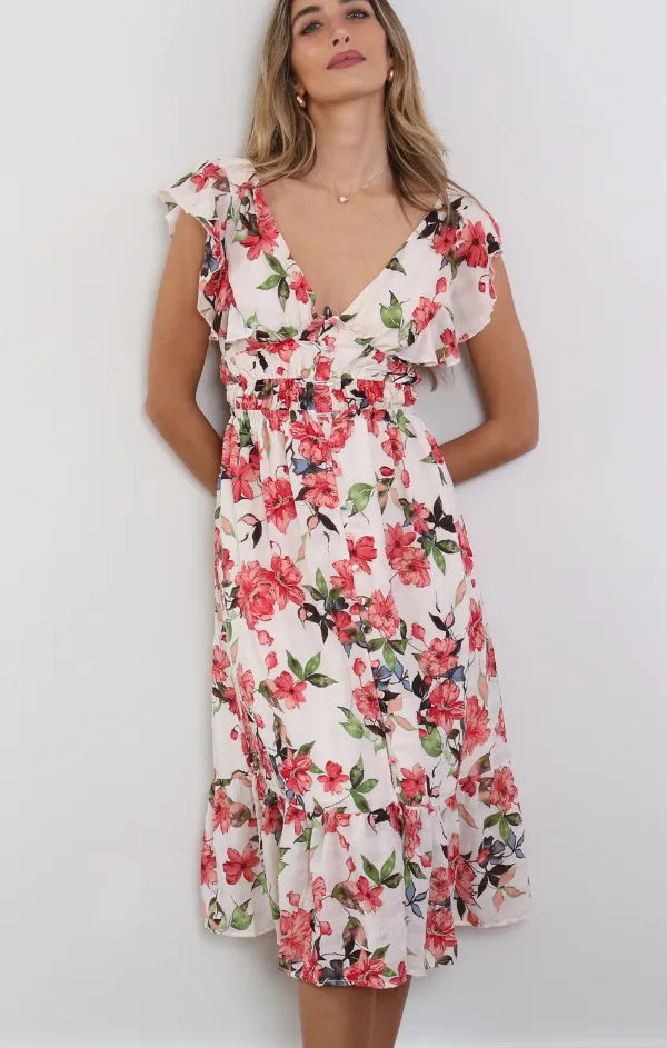 Classic wrap dress Soft Touch Floral Santorini Dress