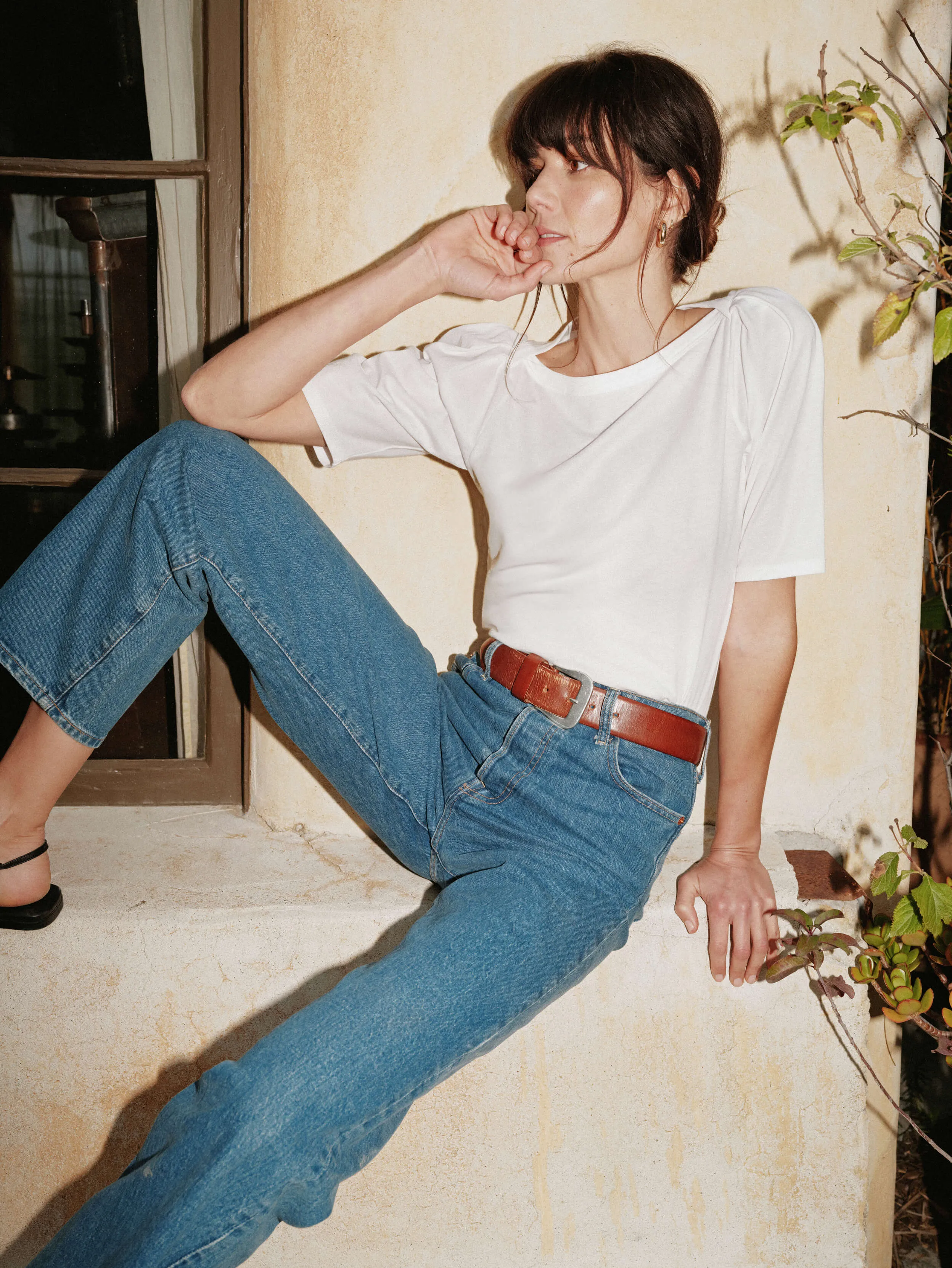 Deana Tee Double Stitched Seams Reinforced Collar