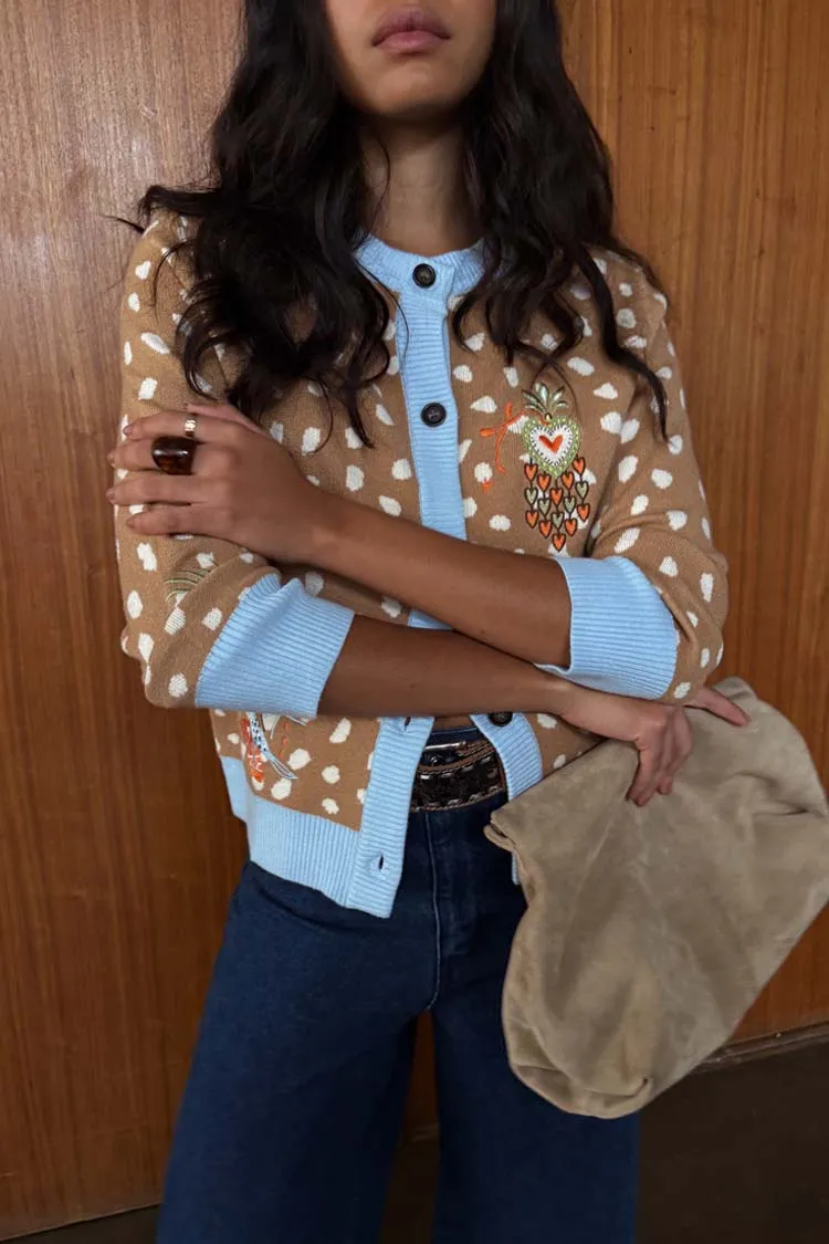 Grab And Go UVProtective Knit Density Deer Print Hollie Cardigan