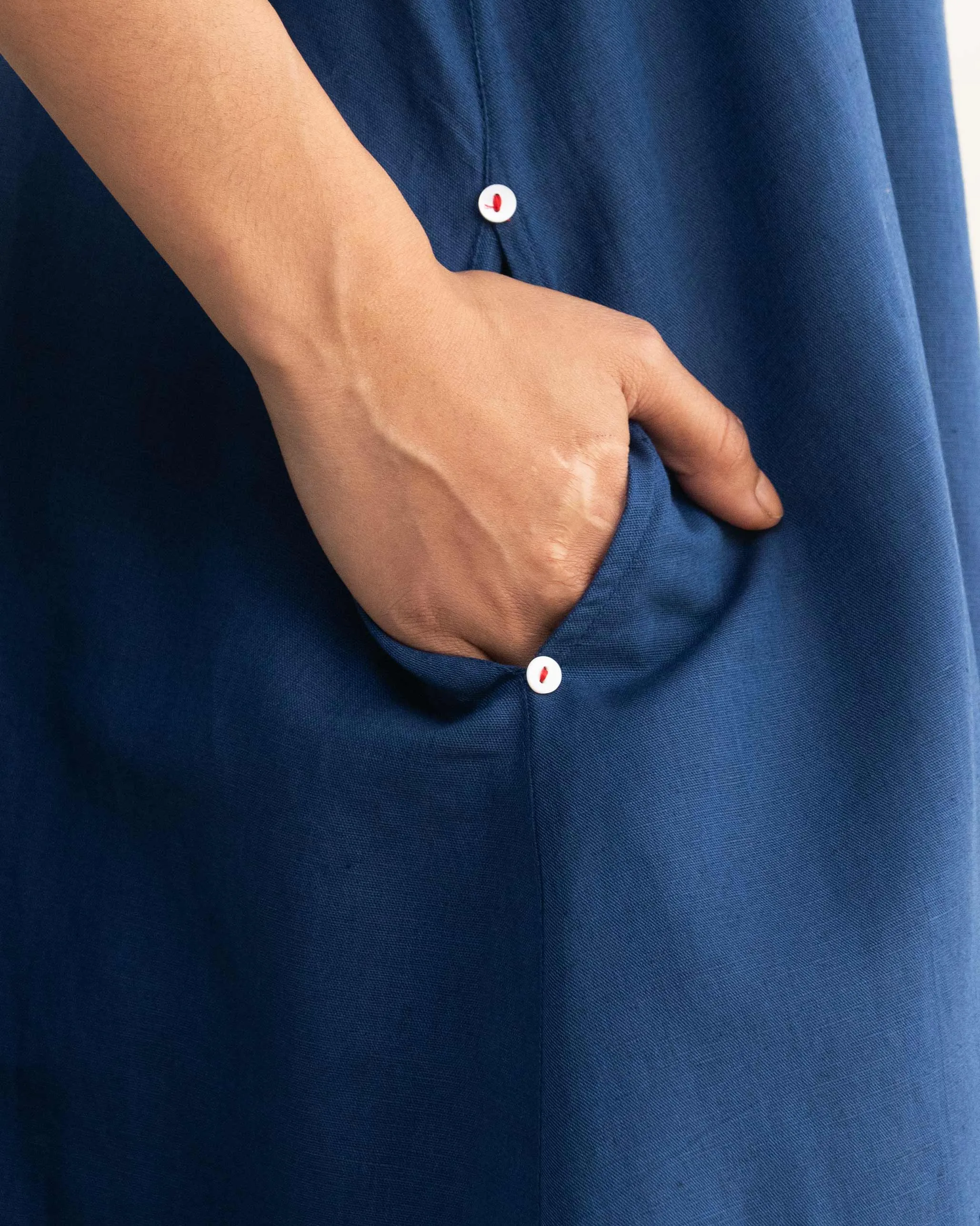 Petite friendly Double Layer Dress - Navy