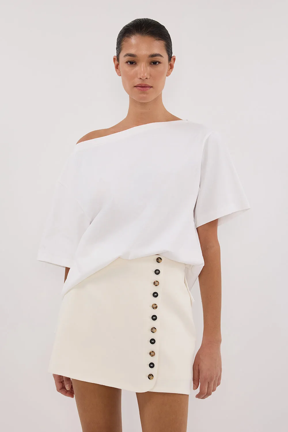 Relaxed Look Print Mix DEMI CREAM TAILORED SKORT