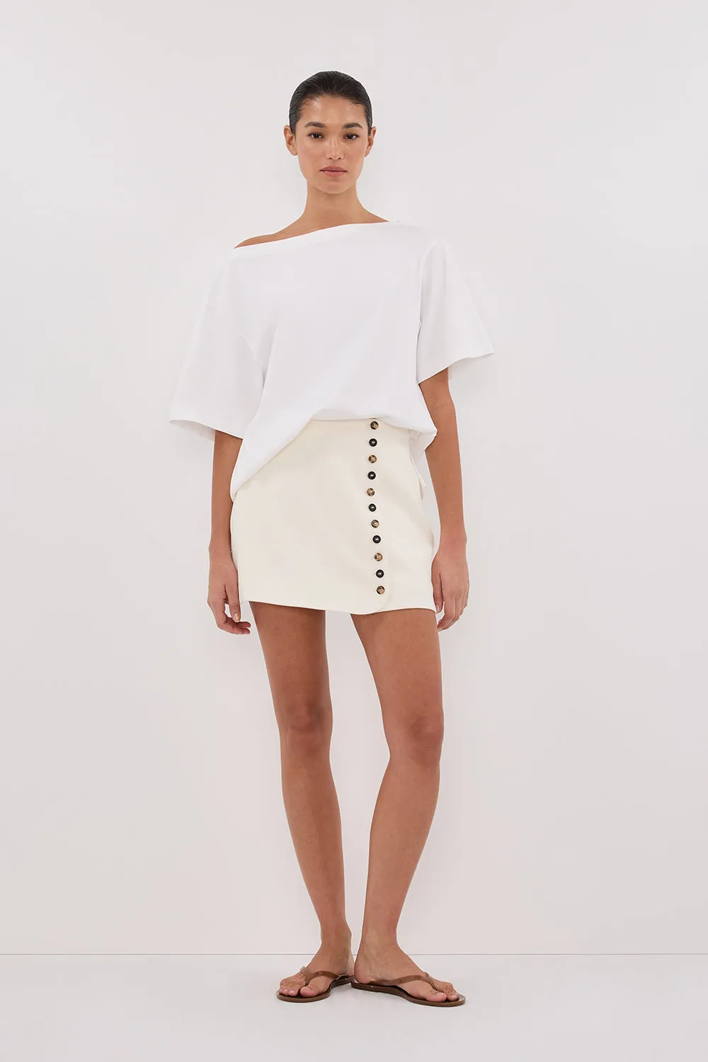 Creative Look DEMI CREAM TAILORED SKORT