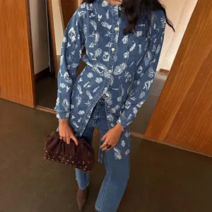 High-waisted evening piece Denim Deloris Mini Dress