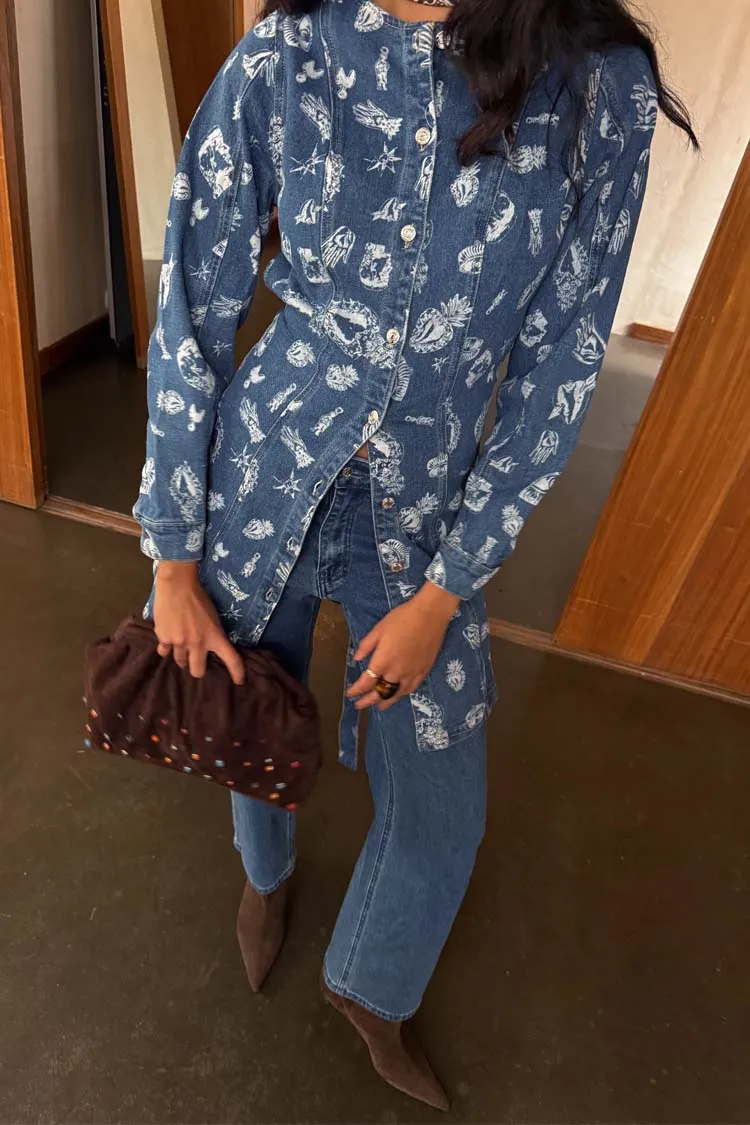 Layering Piece Denim Deloris Mini Dress