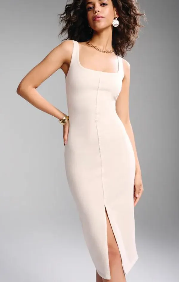 Denim Midi Tank Dress Modern and Stylish