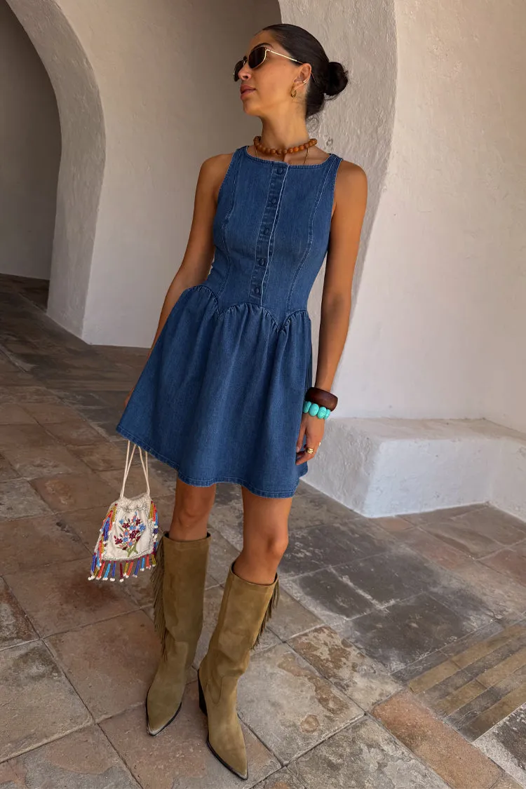 Denim Mini Monika Dress Easy Mood Relaxed-fit maxi dress