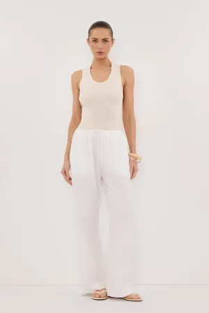 DEVIN CREAM RACER KNIT TANK Cable Stitch Indoor Comfort