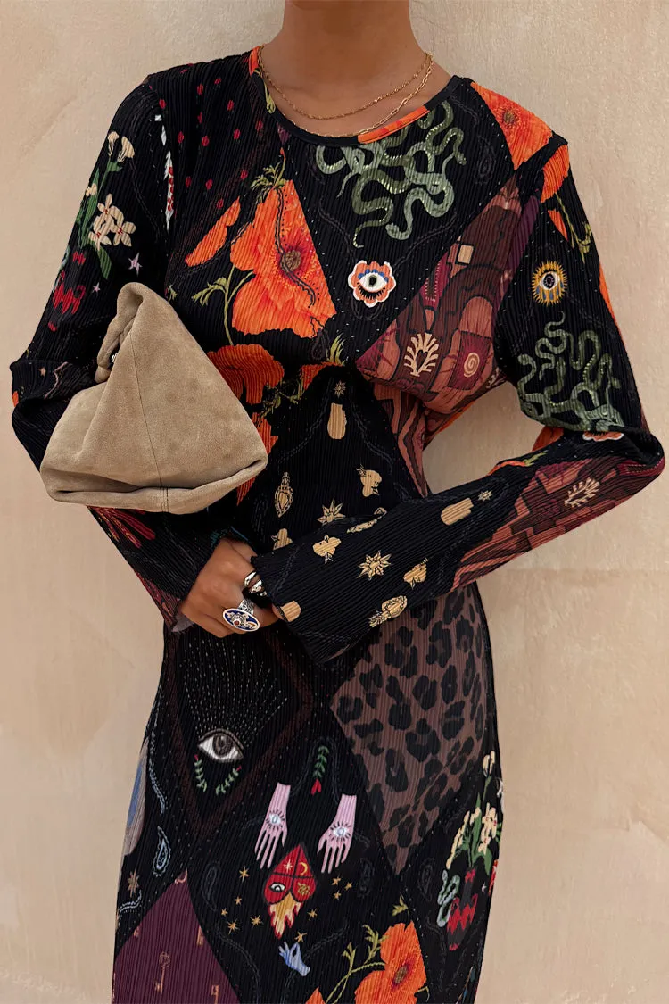 Versatile occasion dress Night Garden Gaia Plisse Dress