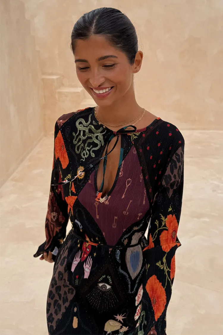 Perfect Day-to-Night Night Garden Gaia Plisse Dress