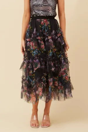 DIVISHA FLORAL TULLE SKIRT Modern Design Water resistant coating