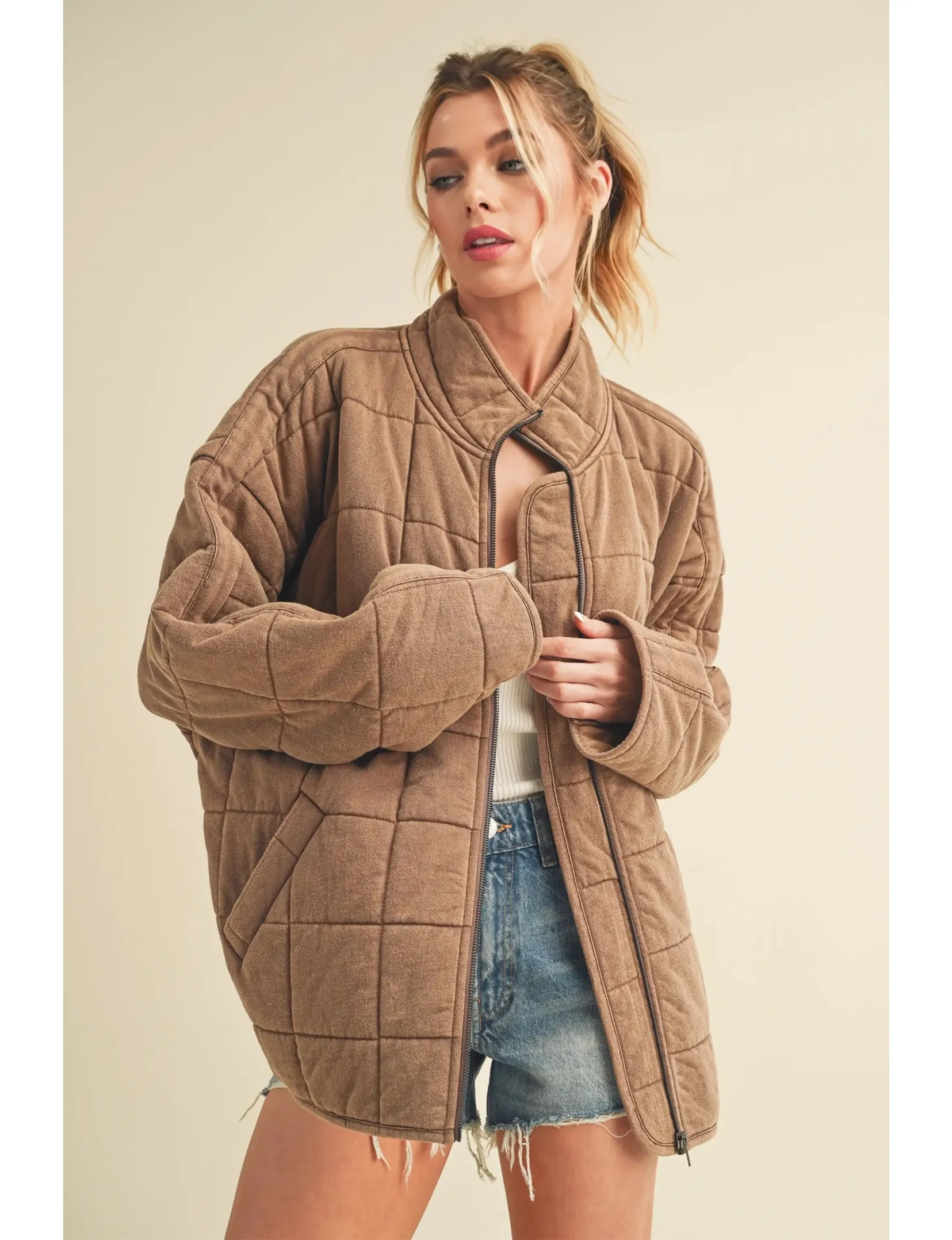 Dixie Jacket, Brown Hypoallergenic Fibers Neutral palette