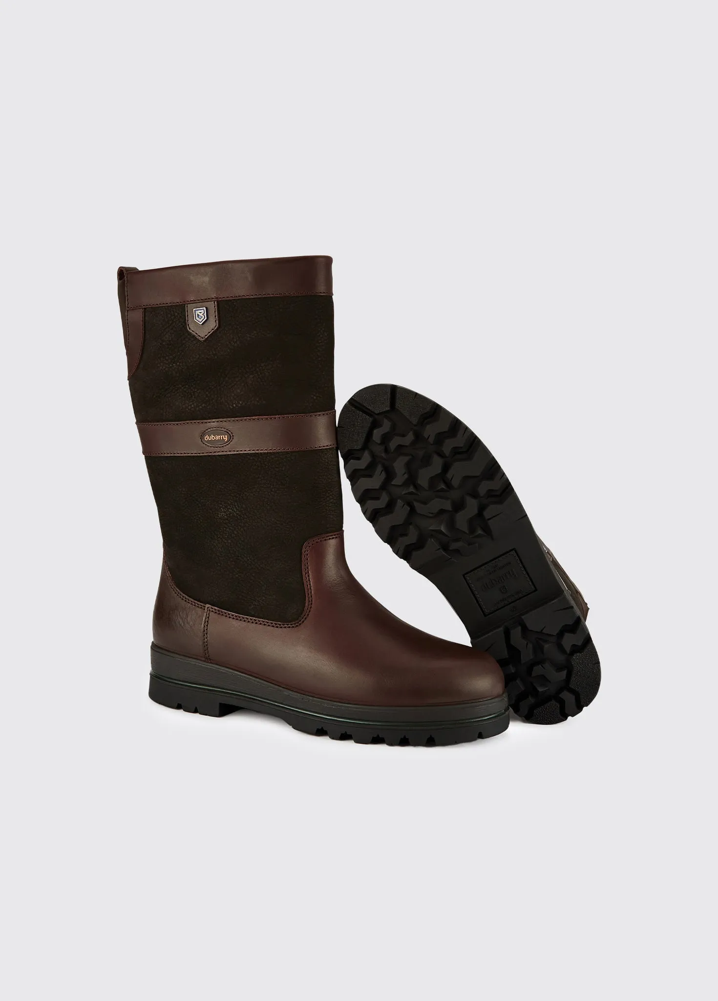 Donegal Ladies Insulated Country Boot - Black/Brown Thick Lining