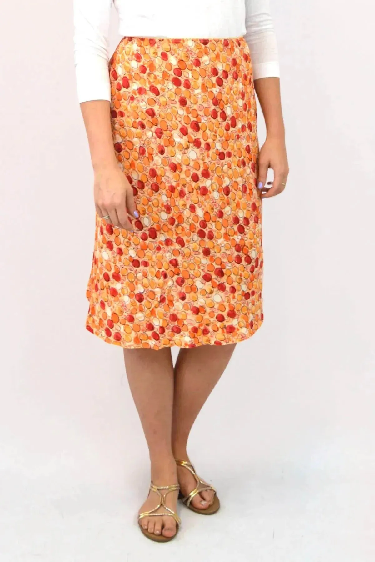 Dotty Summer Skirt Hip Skimming