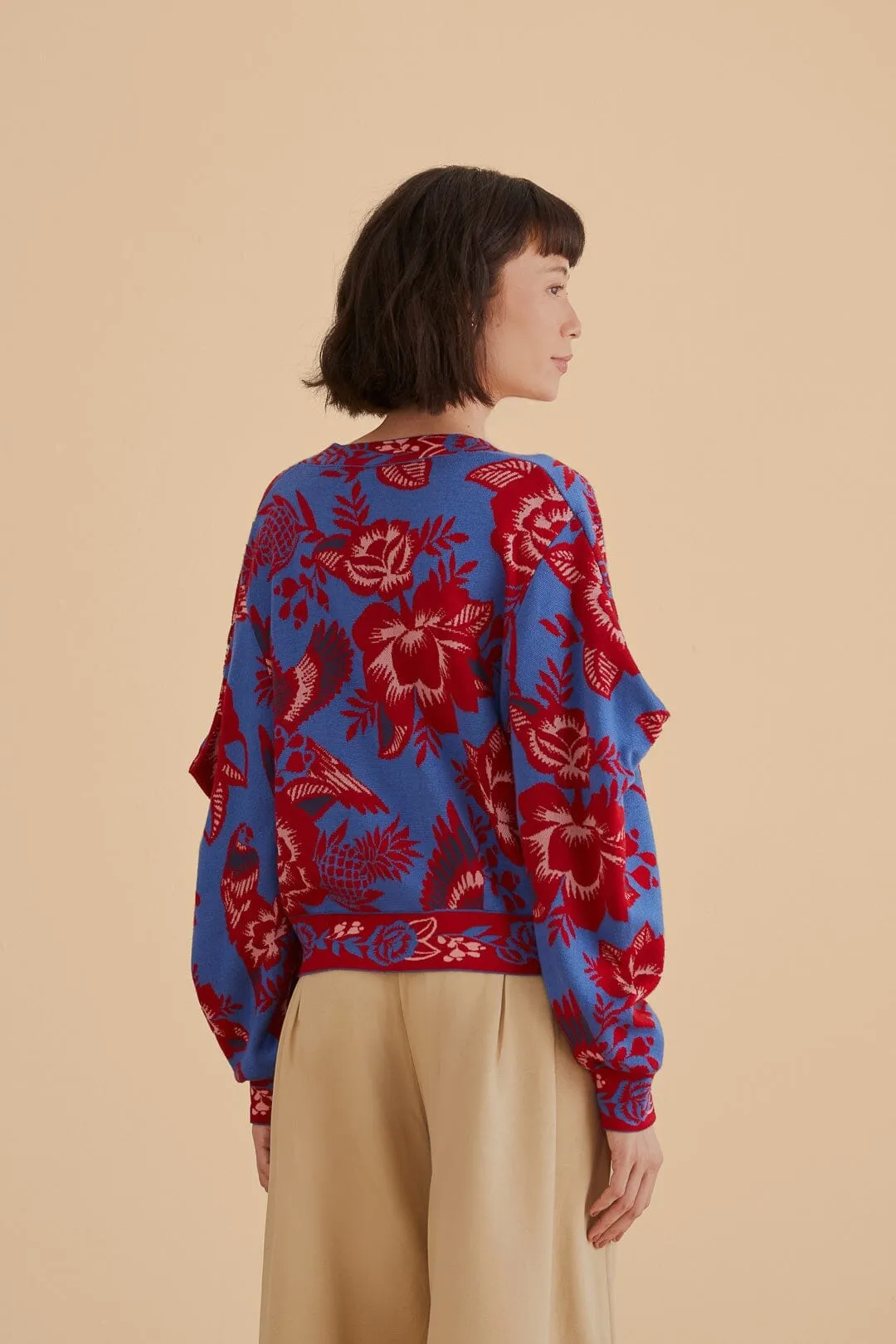 Blue Lace Garden Cardigan Cozy Weekend