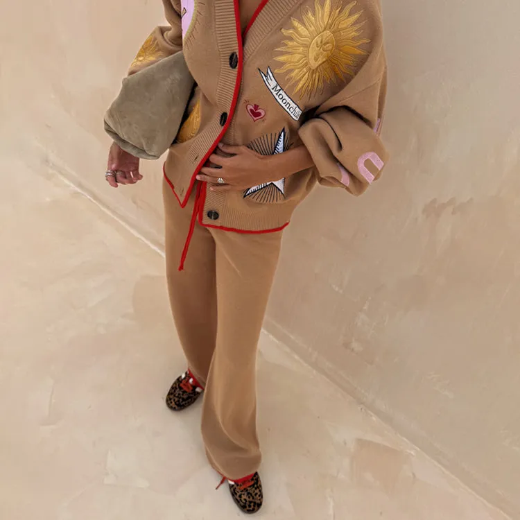 Warm Layers Urban Comforted Camel Wide Leg Joggers