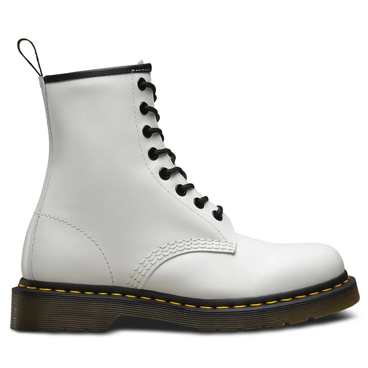 Outdoor Chore Dr. Martens 1460 Smooth Leather Unisex Ankle White Boots