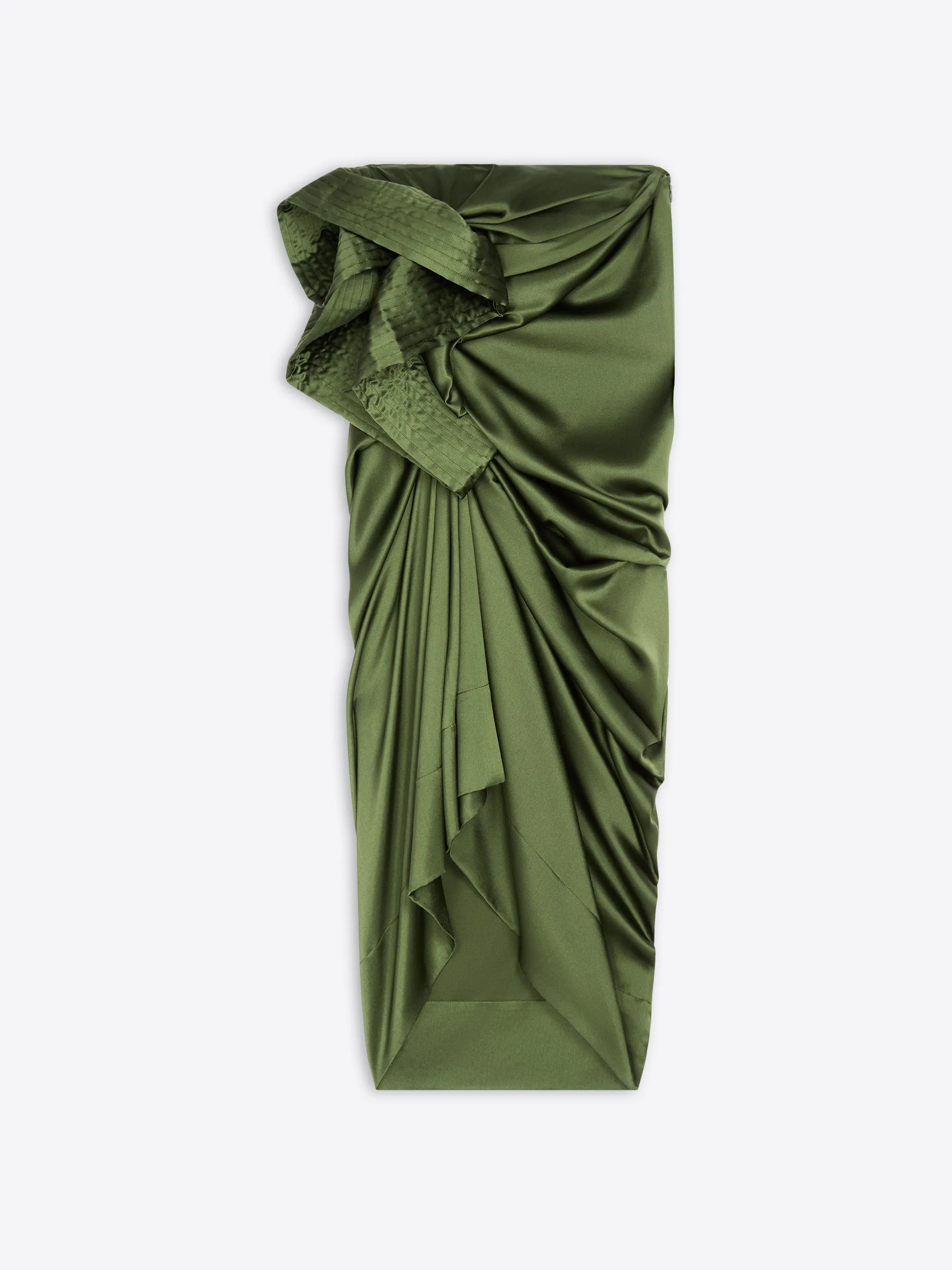 Draped silk satin skirt Soft Touch Clean Aesthetic