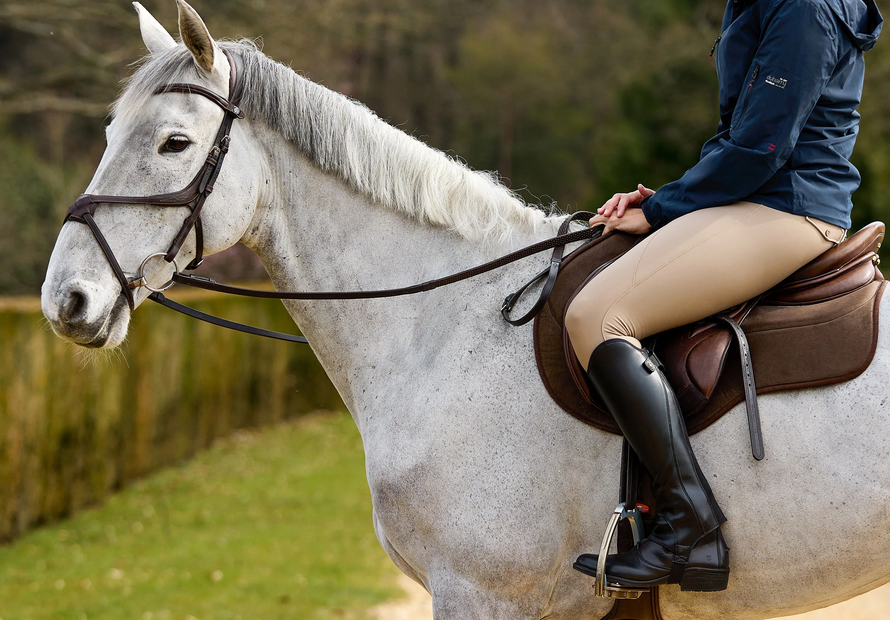 british retro Dubarry Half Chap - Black