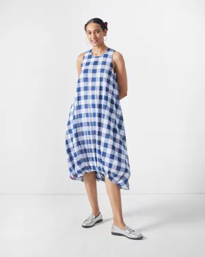Smart Piece Soft Shine Fiji Dress - Blue & White Checks
