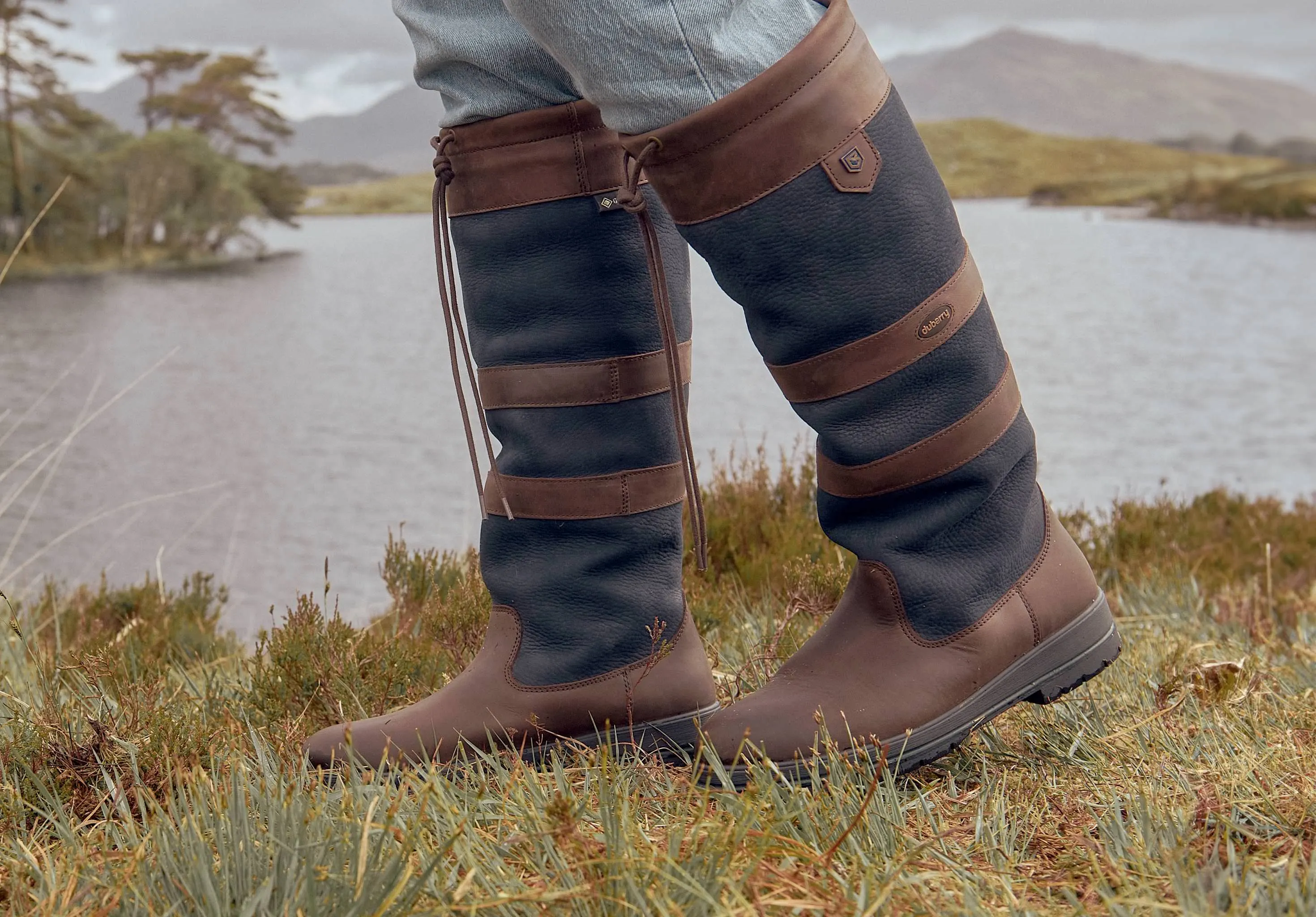 Outback Travel Galway Ladies ExtraFit? Country Boot - Navy/Brown