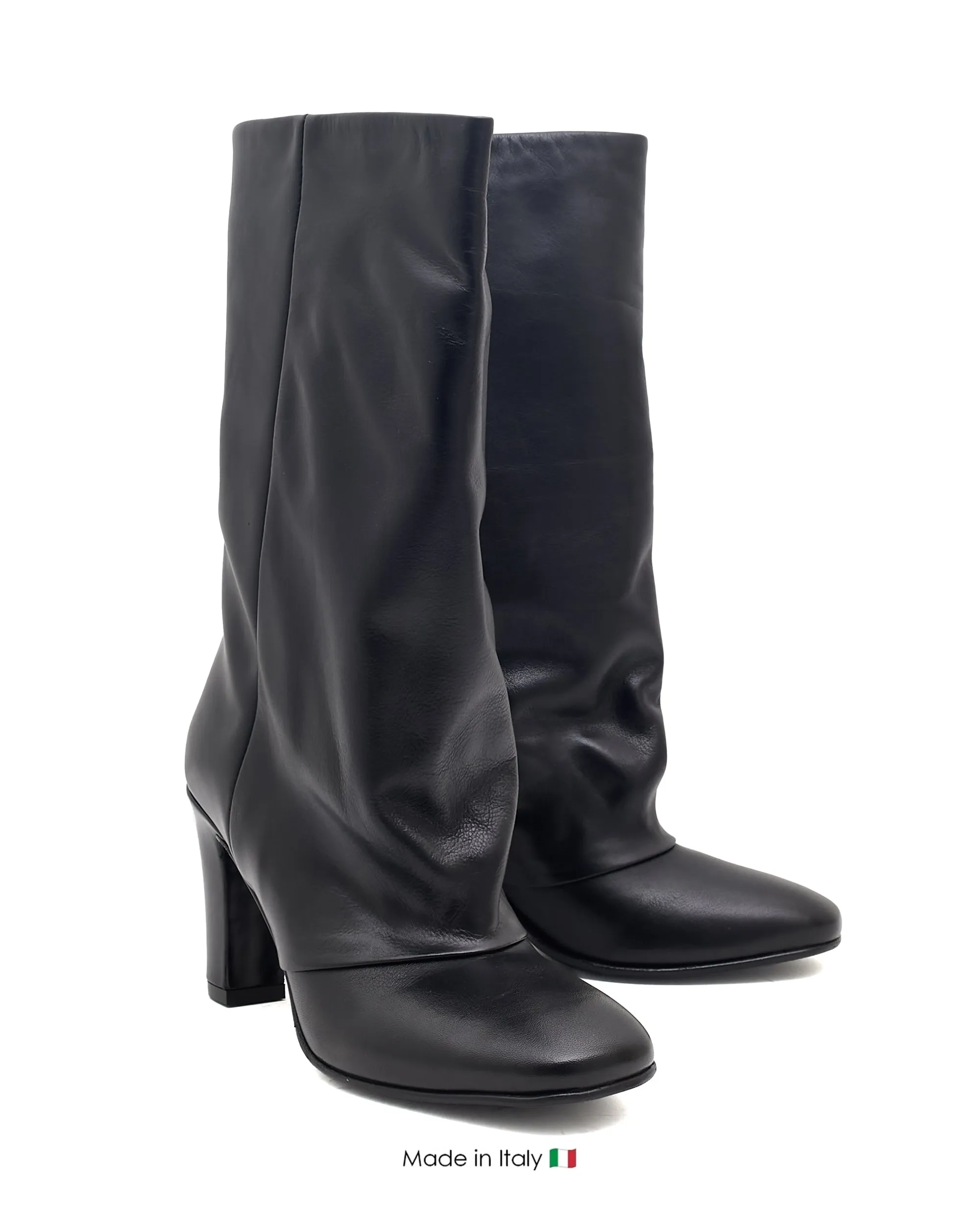 Comfortable Stretch Issie Black Leather