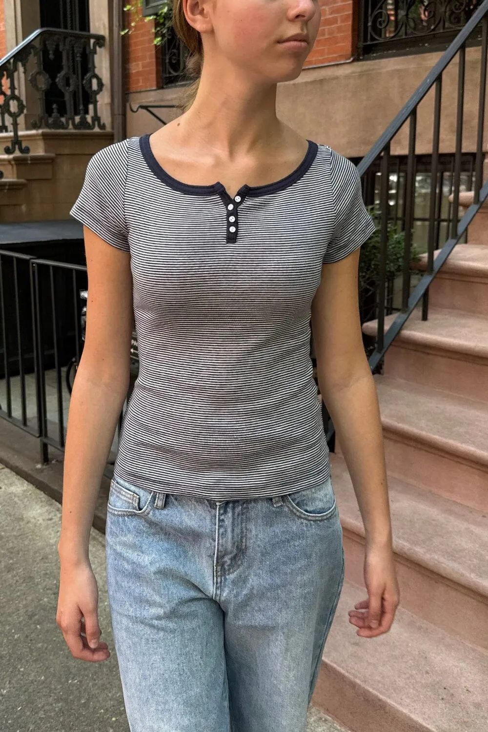 Zelly Striped Top Vibrant Prints Relaxed Everyday Wear