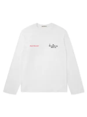 UNISEX TSHIRT LONG SLEEVE MARDI MERCREDI | TW RECORDS_WHITE regular but not boring