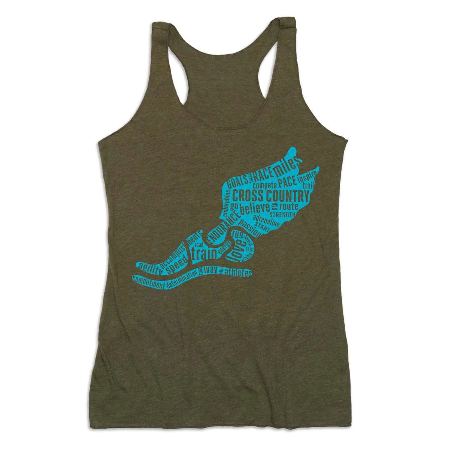 anti - static Women's Everyday Tank Top - Winged Foot Inspirational Words