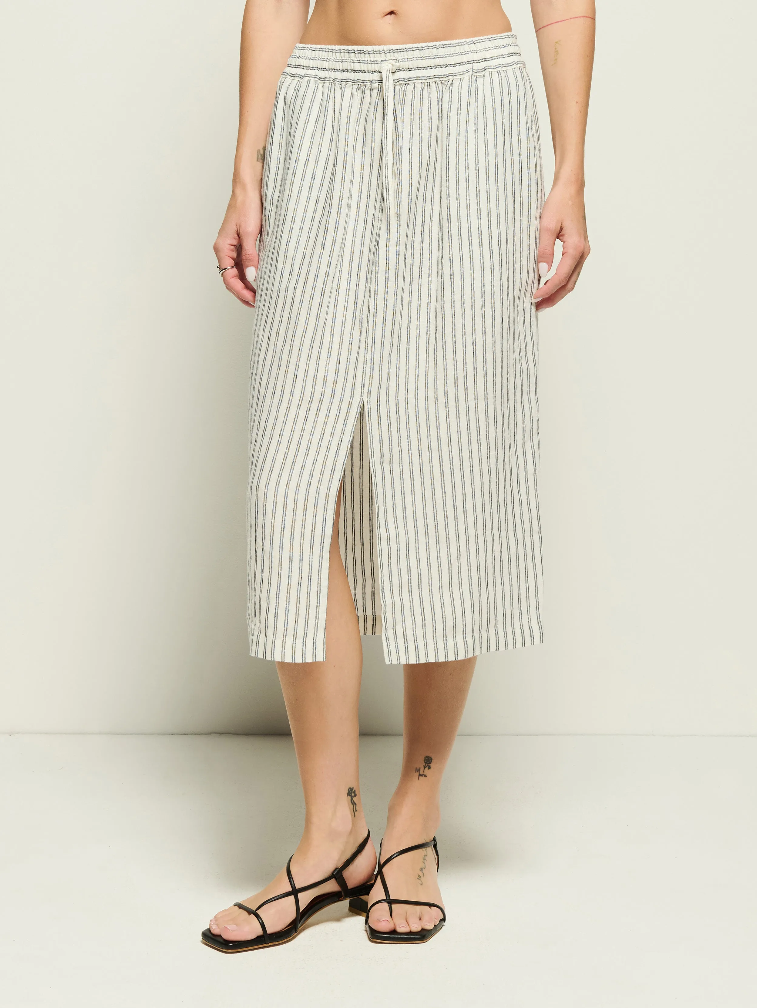Maisie Midi Skirt Laidback Style Back Slit
