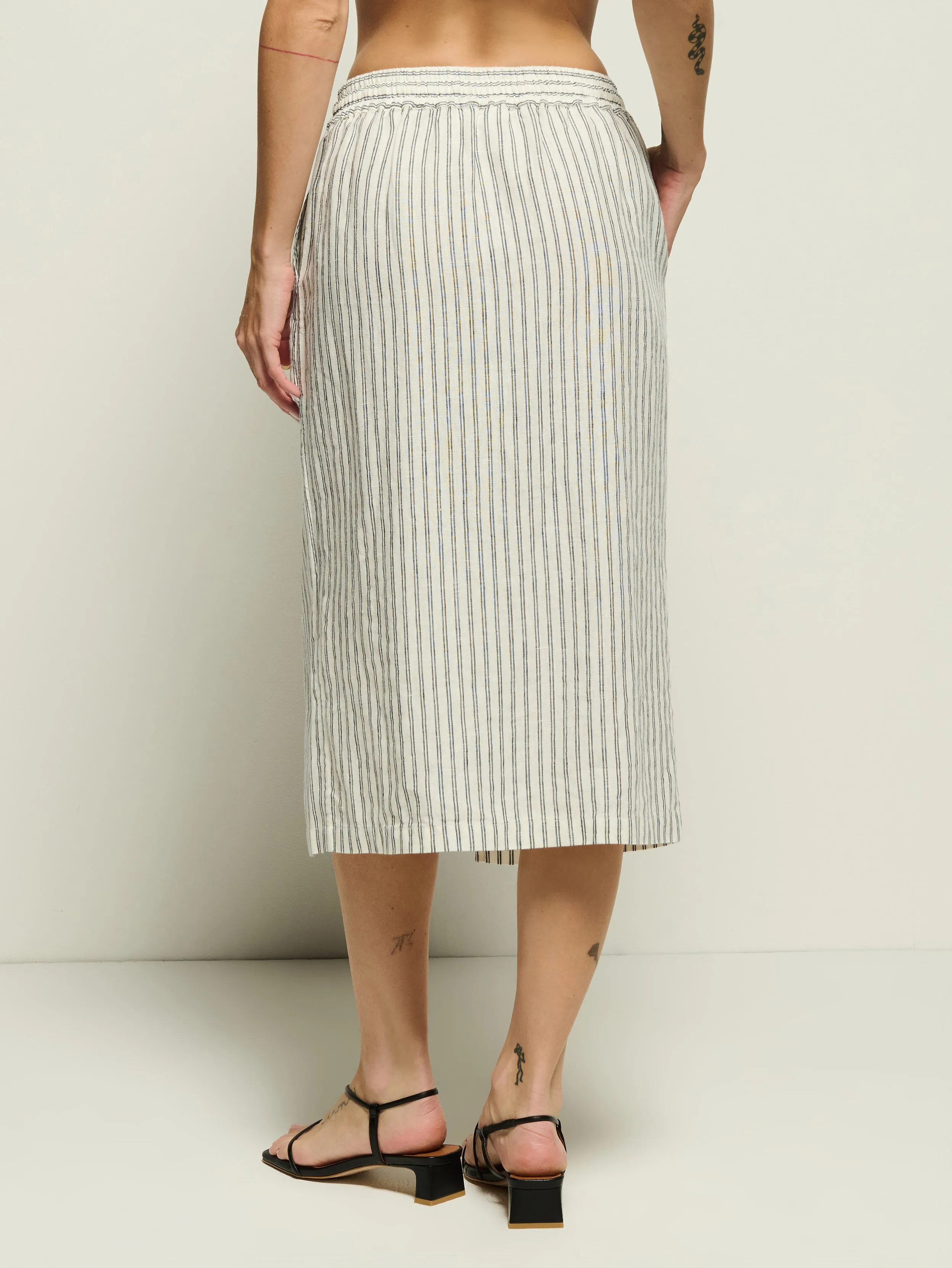 Maisie Midi Skirt Detachable Tie Silicone Grip Trim