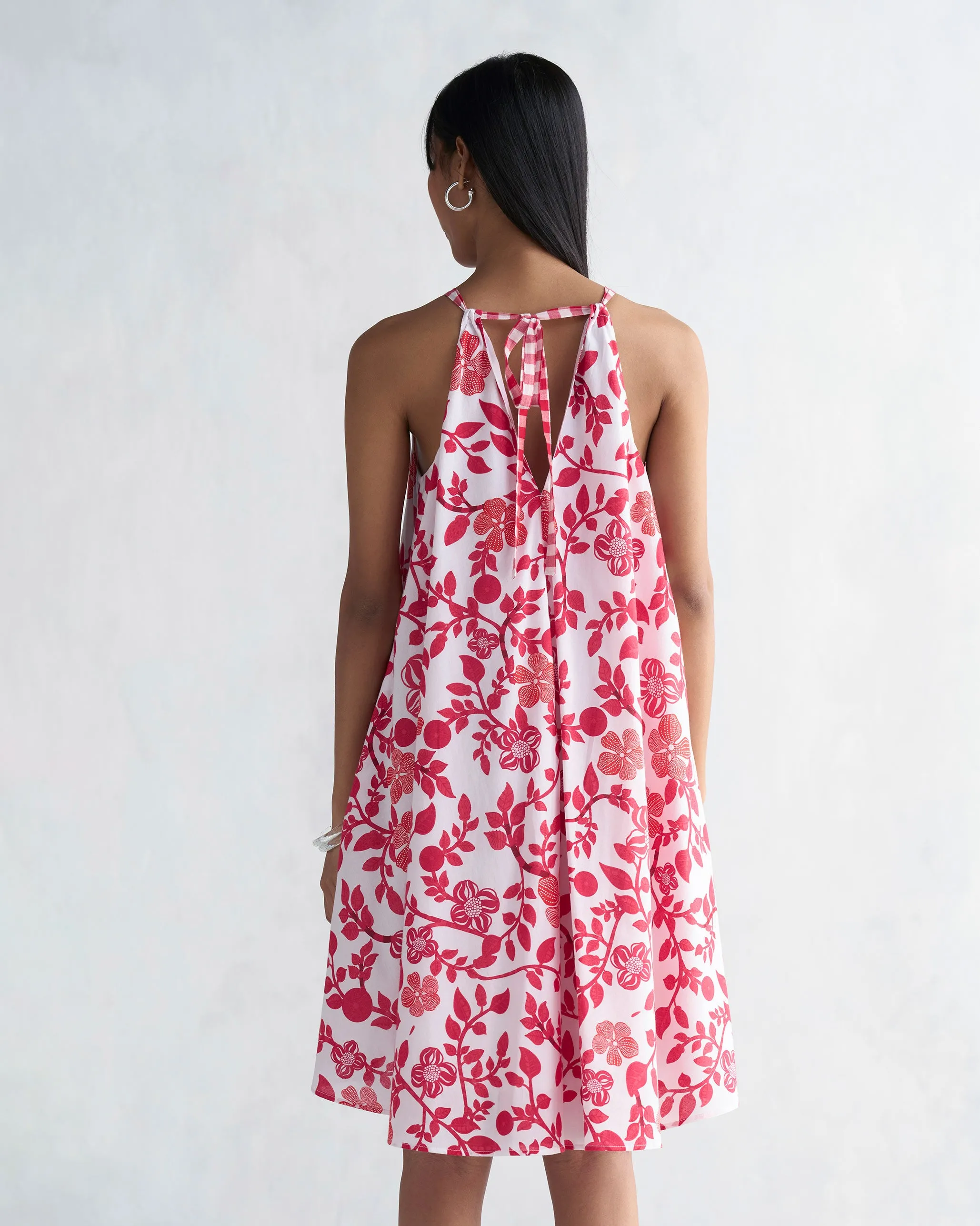 Delilah Dress - Red & White Relaxed Comfort Look