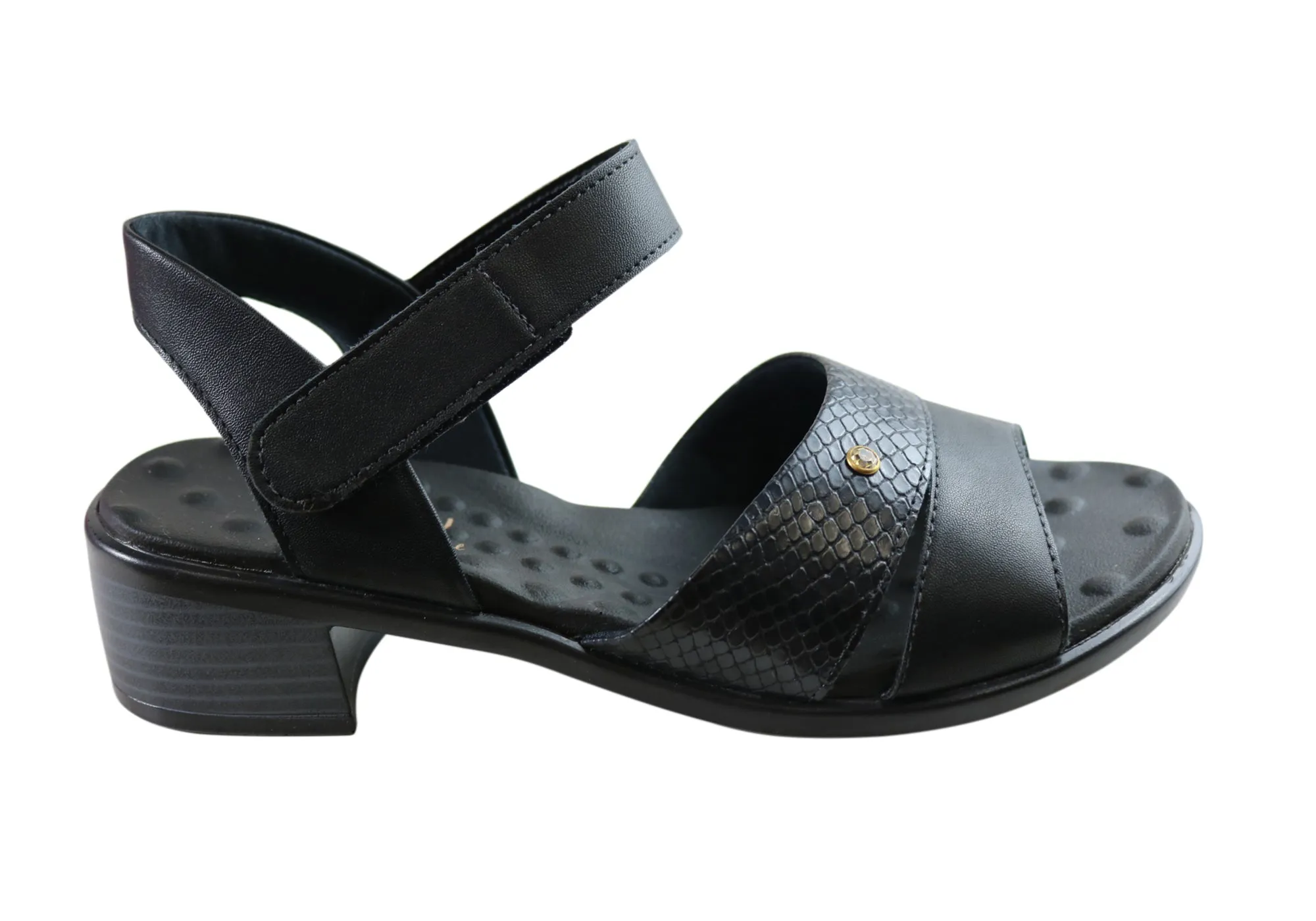 Malu Supercomfort Calla Womens Comfort Low Heel Sandals Made In Brazil Retro Stilettos