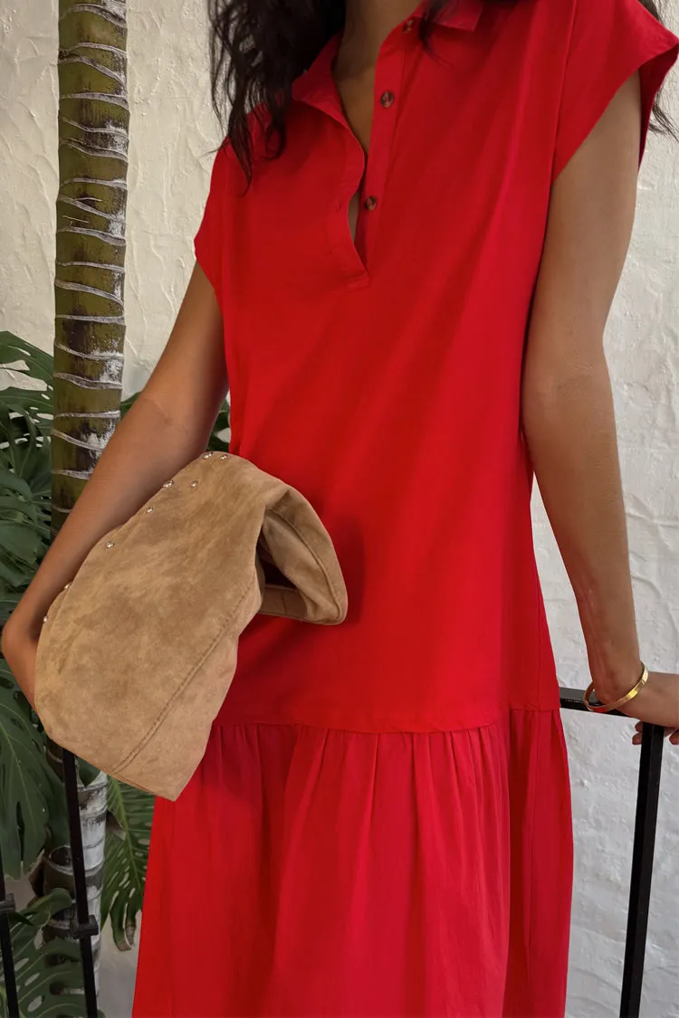 Daytime Look Light Cloud Red Darcy Dress